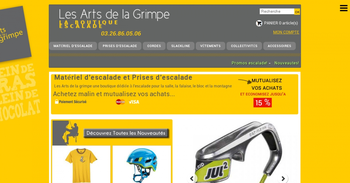 Les Arts de la Grimpe structure et boutique escalade