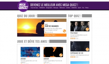 megaquizz, site de quiz pour se cultiver davantage