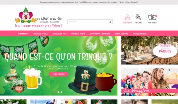 Le Géant de la Fête, votre boutique en ligne de vente de produit pour la fête