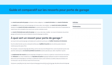 Ressort Porte de Garage, comparatif des ressorts pour portes de garage