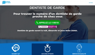 Urgence dentiste garde, service de dentiste 24h/24