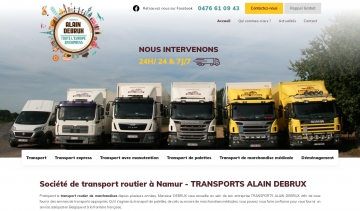 TRANSPORTS ALAIN DEBRUX, société de transport routier à Namur
