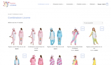 Pyjama Licorne, boutique en ligne de combinaison licorne