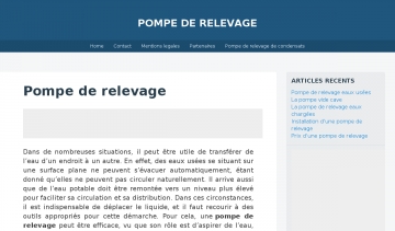 pompe de relevage