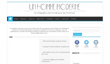 Le magazine homme moderne