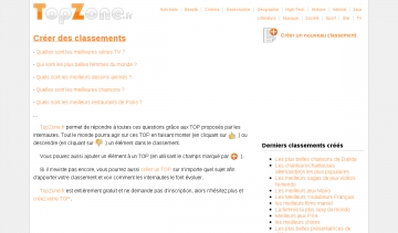 site de classements