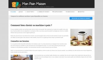 Mon Pain Maison, site web pour réaliser d'excellents pains