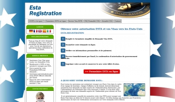 Esta-Registration, la page de demande en ligne d'un visa Esta