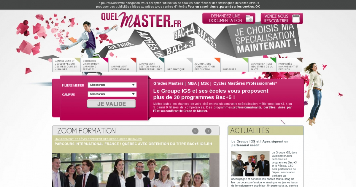 Trouvez le master qui vous correspond sur QuelMaster.fr