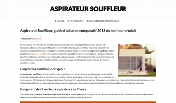 Aspirateur-souffleur.fr,  votre guide complet pour acheter un aspirateur souffleur