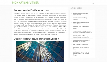 Mon artisan vitrier, site d’information sur le métier du vitrier