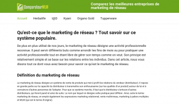 Comparateur MLM, le guide sur les meilleures entreprises de marketing de réseau