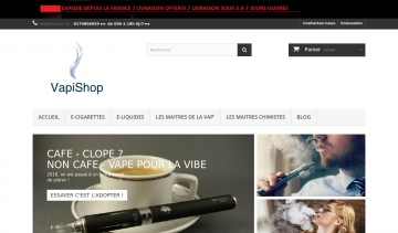 Vapishop, votre boutique en ligne de cigarettes électroniques