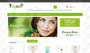 StylBio, boutique proposant des produits cosmétiques bio de qualité
