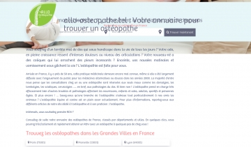 Allo Ostéopathe, annuaire des ostéopathes opérant en France