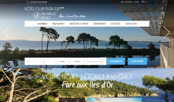 Club Plein Sud Hyères : hôtel en bord de mer