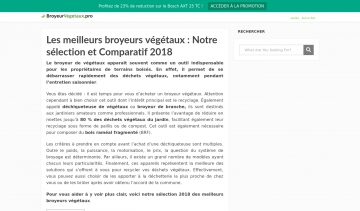 Broyeur-vegetaux.pro, le guide d'achat de broyeur de végétaux