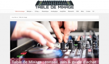 Table de mixage, guide et comparateur pour les DJ