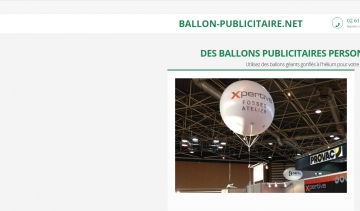 Obtenez votre ballon publicitaire personnalisé