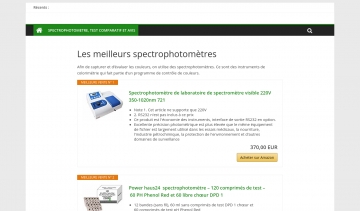 Spectrophotometre.info, les renseignements sur les spectrophotomètres