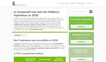 Aspirateurs.info, le classement des meilleurs aspirateurs sans sac