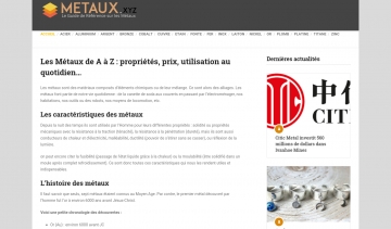 Les Métaux de A à Z : guide des métaux