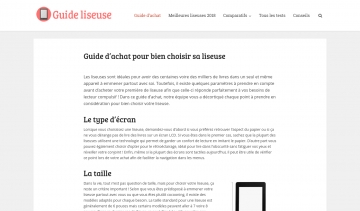 Guide-liseuse, le guide complet pour achat de liseuse