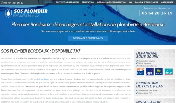 SOS Plombier Bordeaux, installations et dépannage de qualité