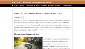 toutpourlavoiture.fr, guide pour l'achat d'accessoires auto