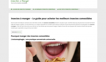 Insectes a manger, tout savoir sur la consommation des insectes