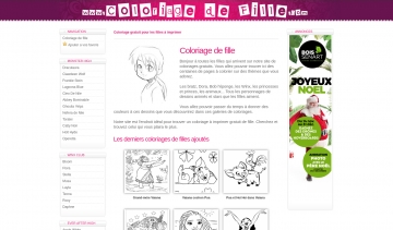 Coloriage de fille, coloriage gratuit pour les filles à imprimer