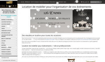 126-Events, louez facilement le bon mobilier pour votre évènement