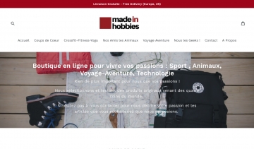 Made in hobbies, boutique spécialisée dans la vente de plusieurs pproduits 