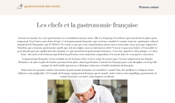 gastronomiedeschefs, site pour découvrir de l'histoire de la cuisine française 
