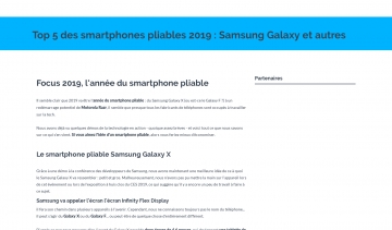 Smartphone pliable, guide d'information sur les smartphones