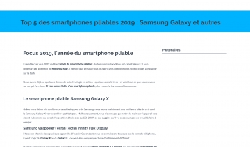 Smartphone pliable, guide d'information sur les smartphones