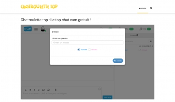 chatroulettetop, site de discussion aléatoire par webcam