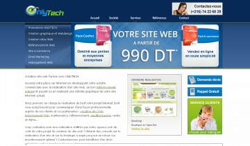 création site internet pas cher avec Onlytech Tunisie