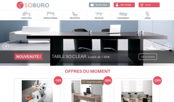 SOBURO, vente en ligne de mobilier de bureau