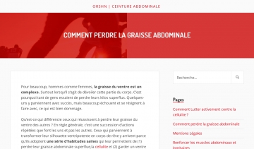 ORSHN, guide pratique sur la perte de la graisse abdominale