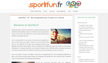 Sportifun, pour faciliter les choix des équipements sportifs 