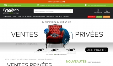 Approach Outdoor, Boutique de vente en ligne du matériel de ski de randonnée