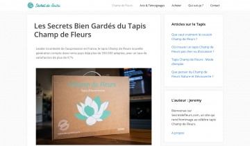 Secret de fleurs, portail d’informations sur le tapis Champ de Fleurs
