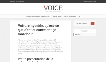 VOICE, plateforme d’informations sur la voiture hybride