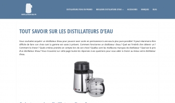 Distillateur-eau, guide pour acheter des distillateurs