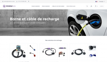 mister.ev, site de vente de bornes et câbles de recharge pour voitures hybrides et électriques