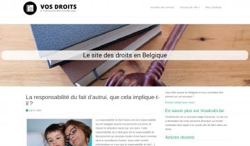 Vos Droits.be, guide d'informations juridiques et annuaire d'avocats en Belgique