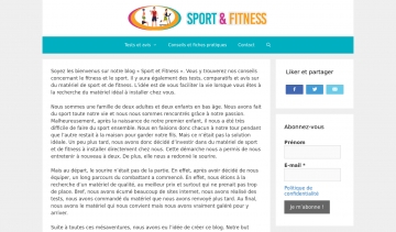 Sport et fitness, blog consacré aux matériels de sport