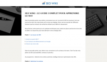 SEO WIKI : le guide pour apprendre le SEO