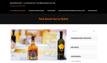 Notes explicatives sur les goûts du rhum